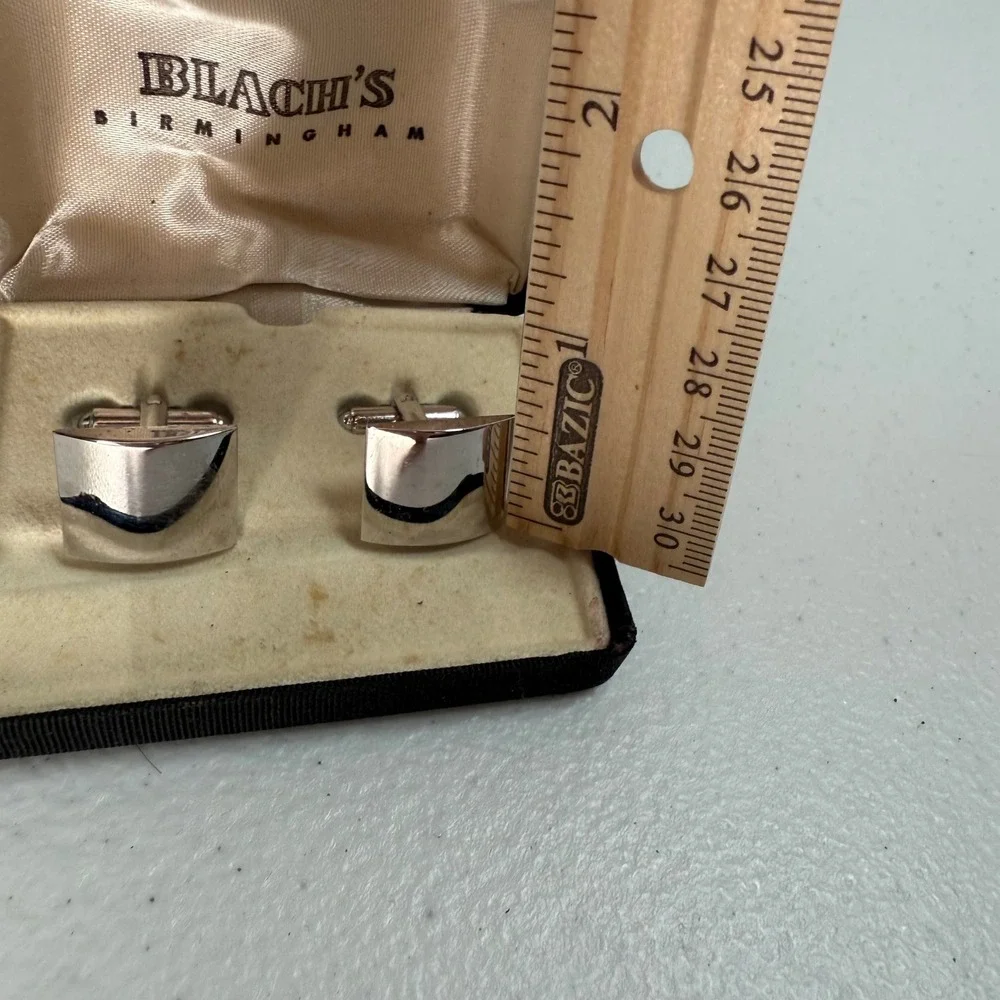 Vintage Bach's Birmingham Silver Cuff Links